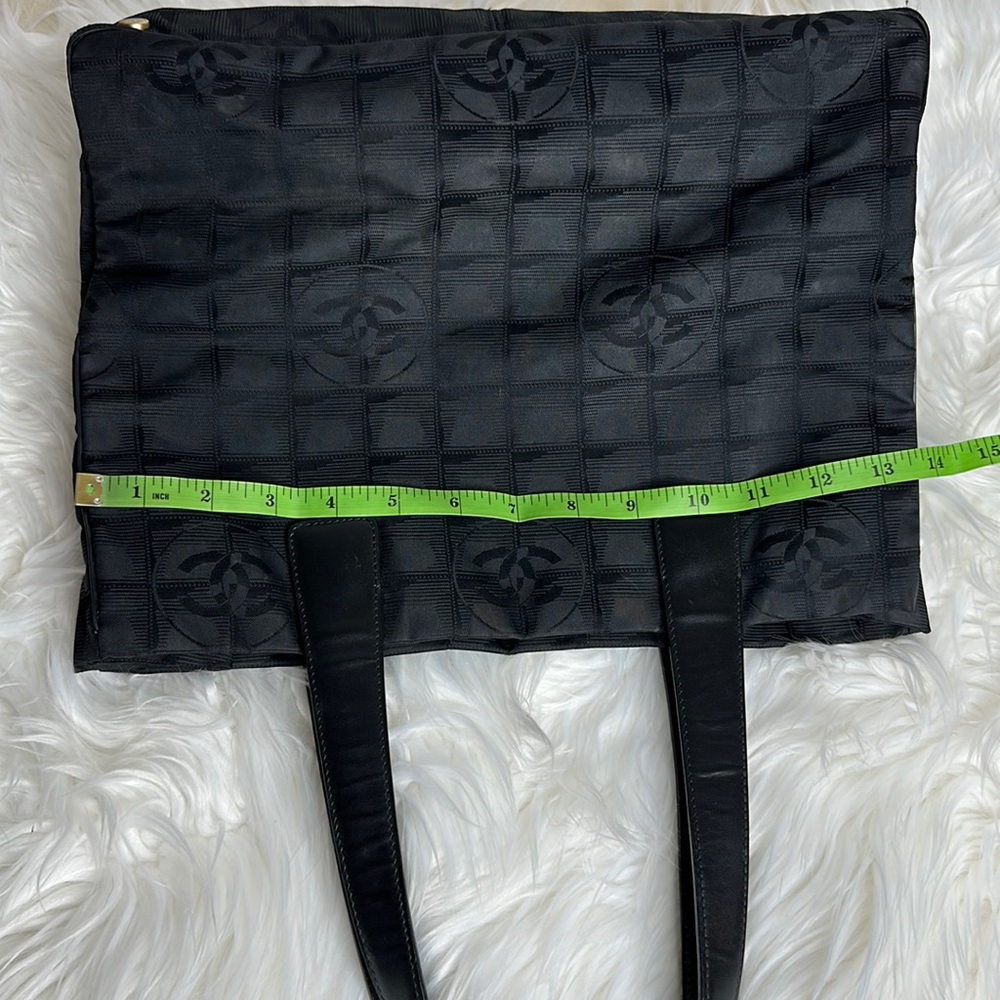 100% Authentic Pre-owned Chanel Nylon Black Tote Bag, 13.5x10x6 - Picture 4 of 16